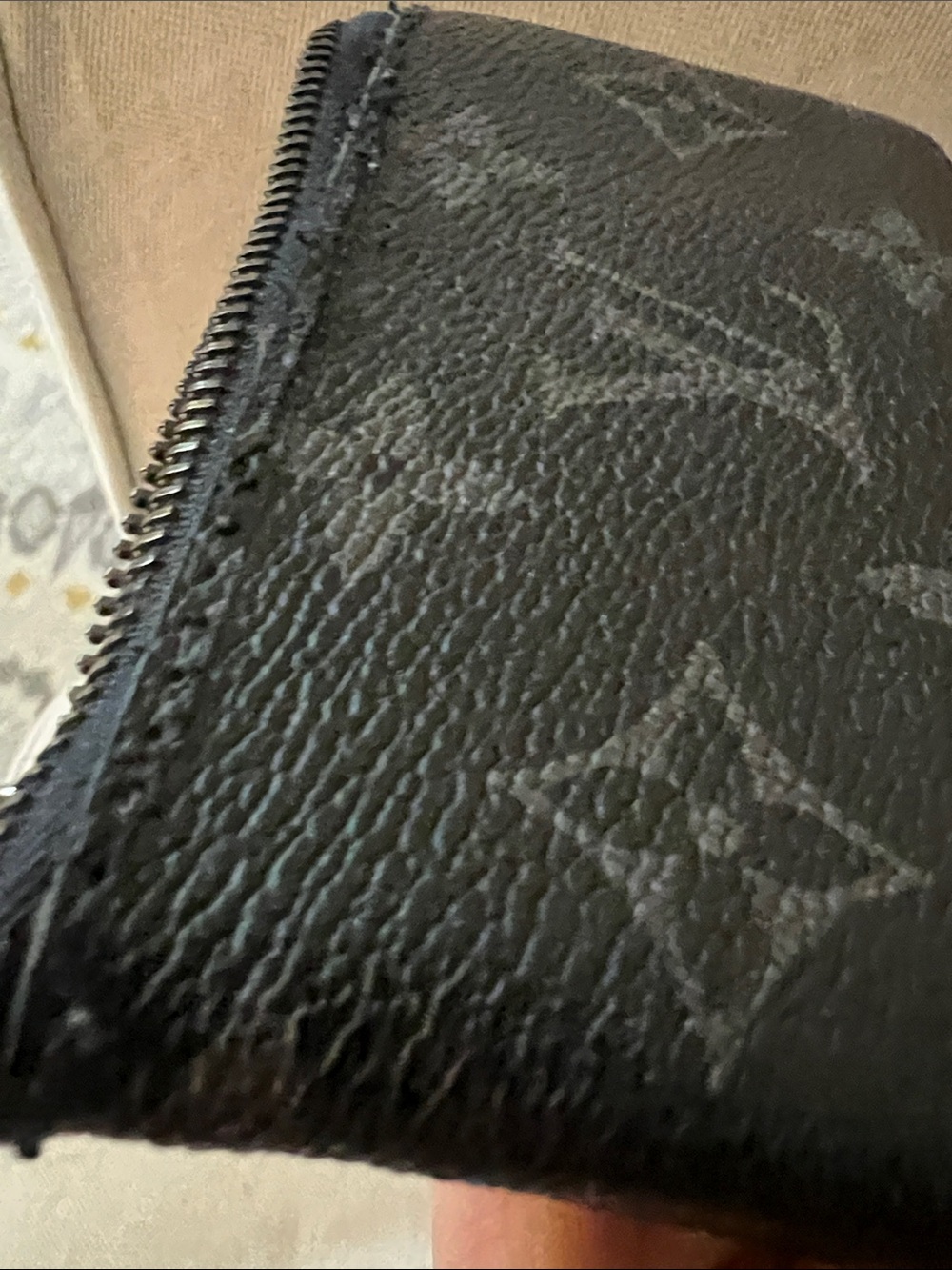 Louis Vuitton Monogram Eclipse Black Key Pouch with Gold Hardware - Picture 5 of 5